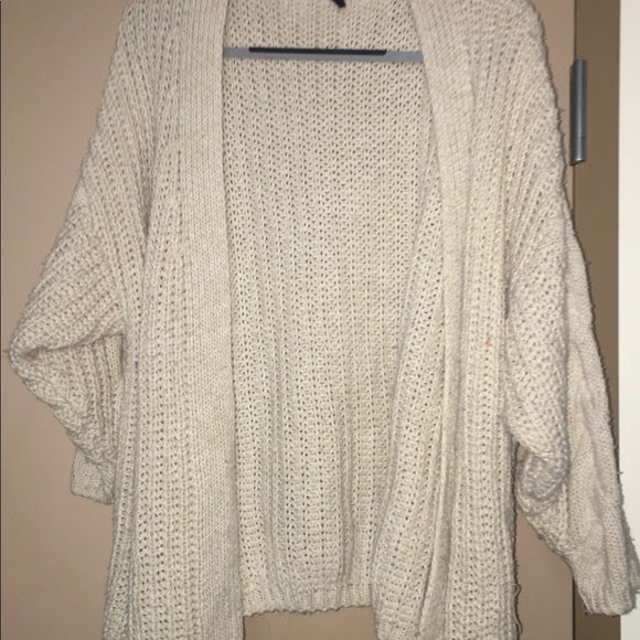 Sweaters - White Knit Cardigan